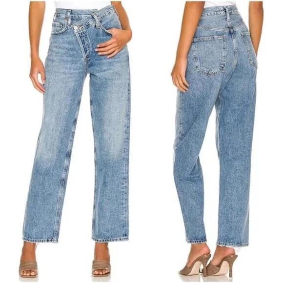 Agolde Denim - Agolde Criss Cross Waist Upsized Relaxed Straight Leg‎ Jeans Size 24